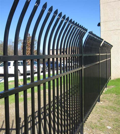 metal fence in front of house|ready made metal fencing.